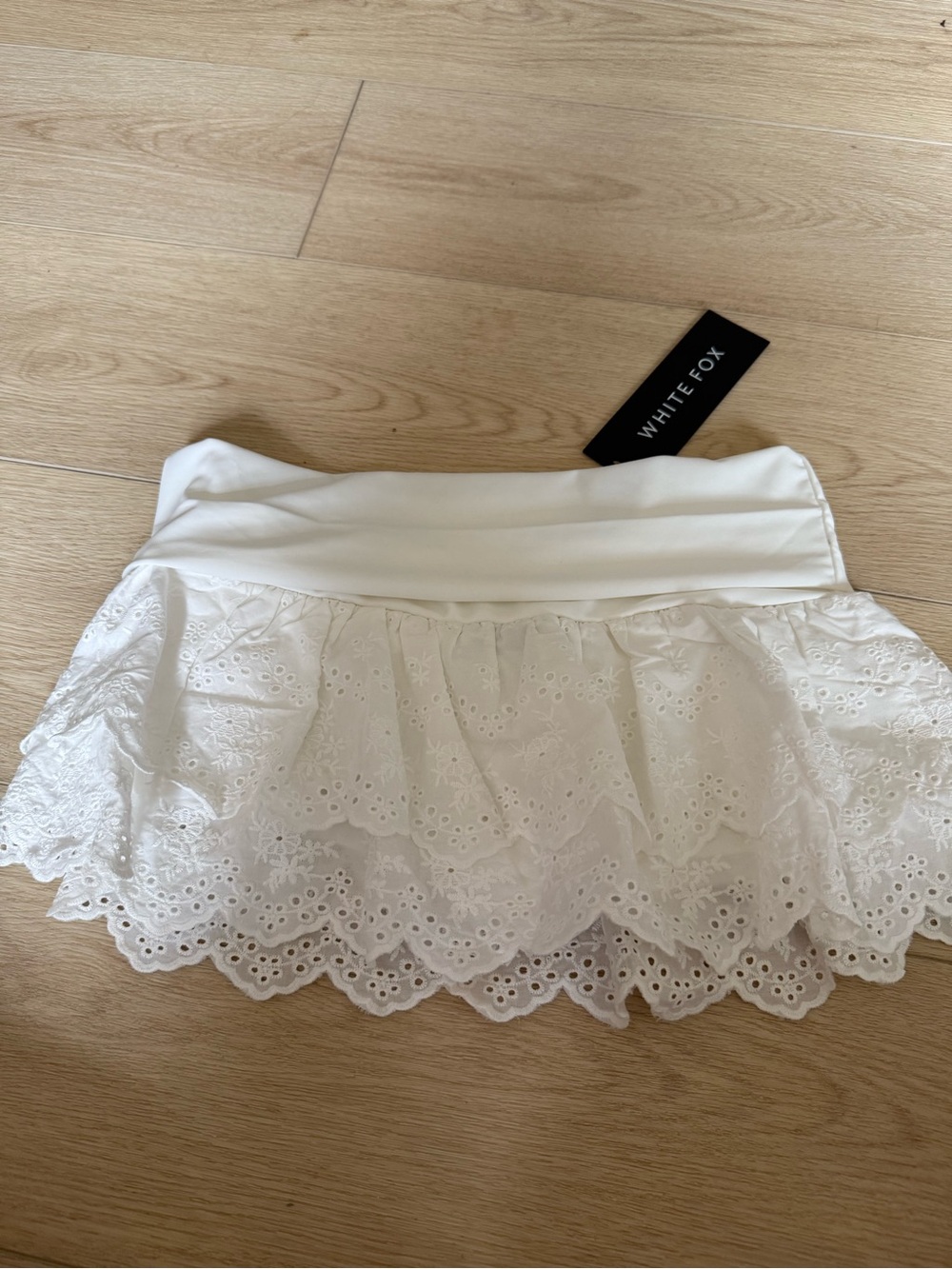 White fox Papaya Dreams Mini Skirt